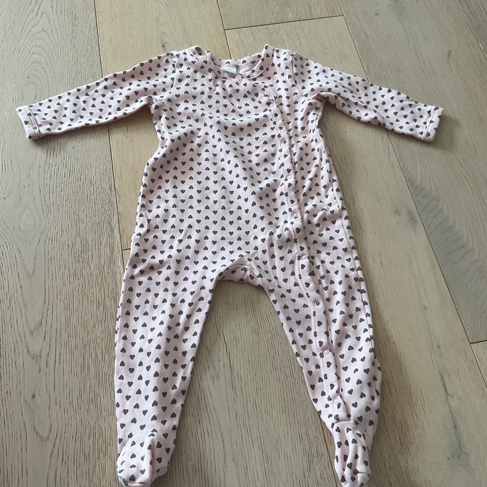 Nordstrom Pink Heart Patterned Kids One Piece